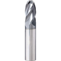 Supermill - Ball End Mills; Mill Diameter (Inch): 21/64 ; Mill Diameter (Decimal Inch): 0.3281 ; Number of Flutes: 4 ; Length of Cut (Inch): 7/8 ; Length of Cut (Decimal Inch): 0.8750 ; Material: Solid Carbide - Exact Industrial Supply
