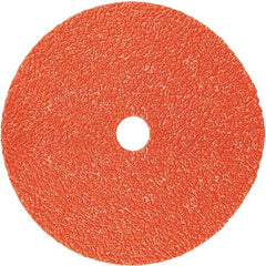 3M - 5" Diam, 7/8" Hole, 80+ Grit Ceramic Fiber Disc - USA Tool & Supply