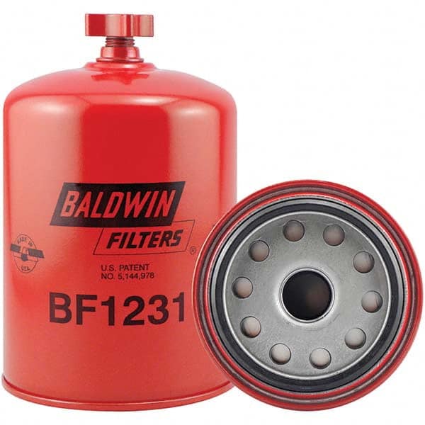 Baldwin Filters - 1 Thread 6-25/32" OAL x 4-5/16" OD Automotive Fuel/Water Separator Element - USA Tool & Supply