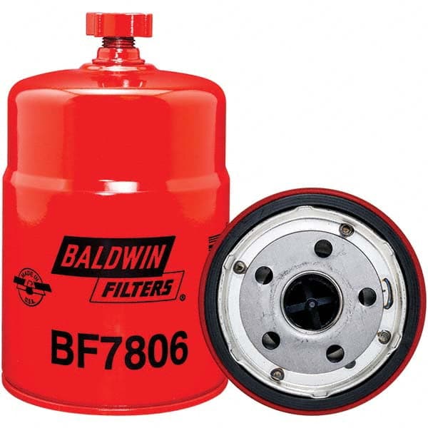 Baldwin Filters - 1 Thread 6-7/32" OAL x 3-11/16" OD Automotive Fuel/Water Separator Element - USA Tool & Supply