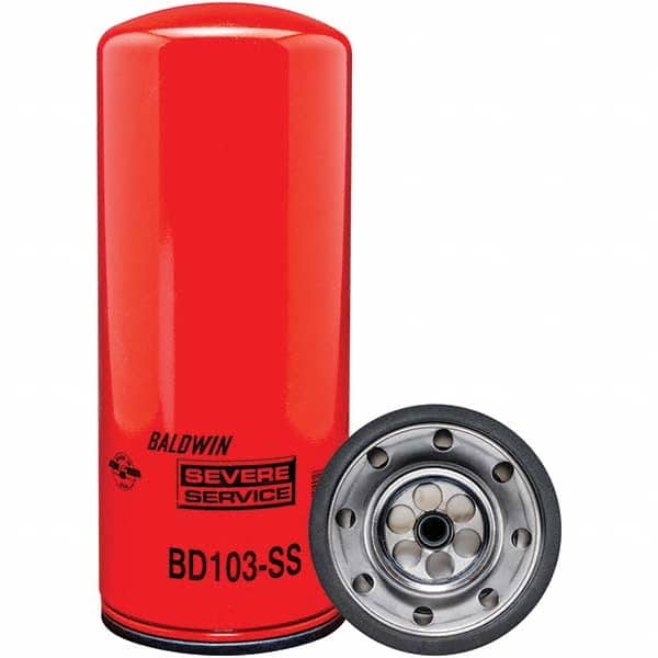 Baldwin Filters - 2-1/4 Thread 11-13/32" OAL x 4-21/32" OD Automotive Oil Filter - USA Tool & Supply