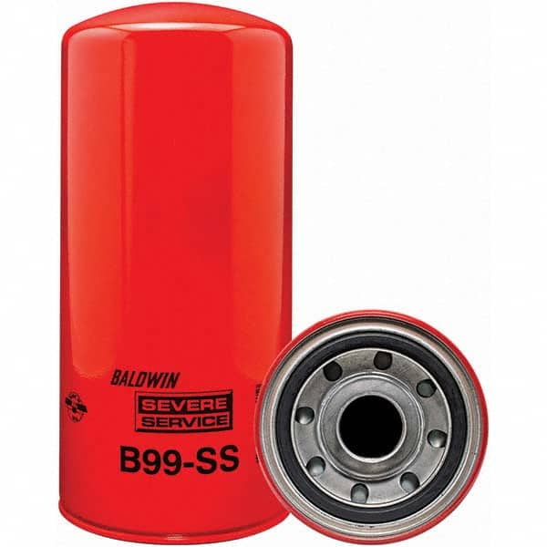 Baldwin Filters - 1-1/2 Thread 12-3/32" OAL x 5-3/8" OD Automotive Oil Filter - USA Tool & Supply