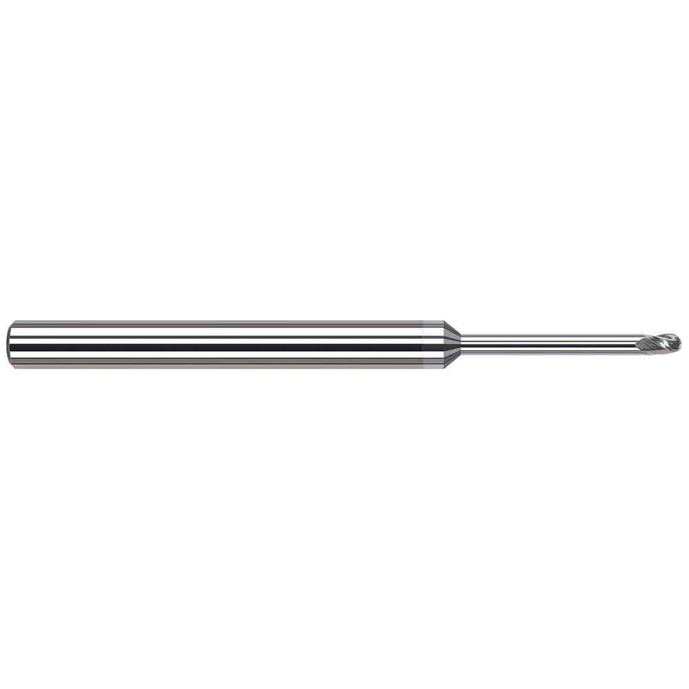 Harvey Tool - Ball End Mills; Mill Diameter (mm): 0.80 ; Mill Diameter (Inch): 1/32 ; Mill Diameter (Decimal Inch): 0.0310 ; Number of Flutes: 3 ; Length of Cut (Decimal Inch): 0.0460 ; Material: Solid Carbide - Exact Industrial Supply