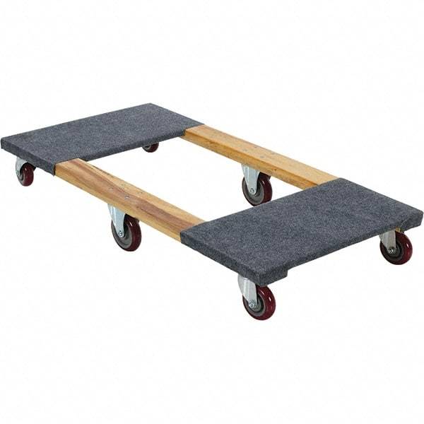 Vestil - 1,200 Lb Capacity Hardwood/Carpet Dolly - 48" Long x 24" Wide - USA Tool & Supply