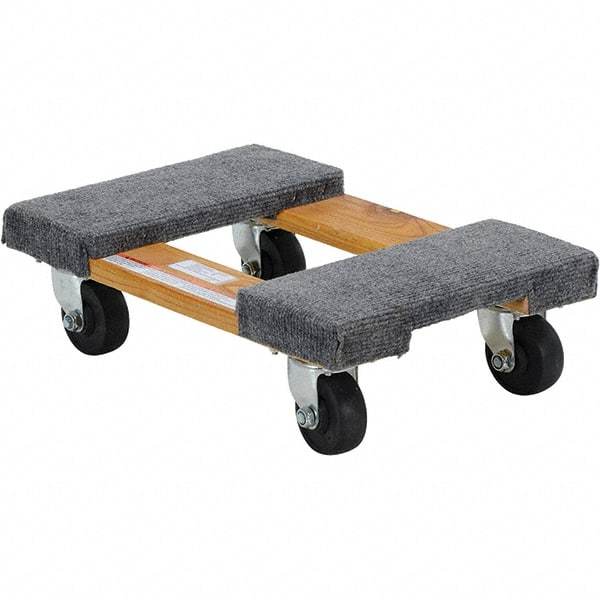 Vestil - 900 Lb Capacity Hardwood/Carpet Dolly - 18" Long x 12" Wide - USA Tool & Supply