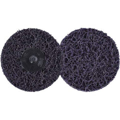 3M - 3" Extra Coarse Grade Silicon Carbide Deburring Disc - Hook & Loop Connection, Purple, 15,000 Max RPM - USA Tool & Supply