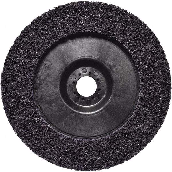 3M - 7" Extra Coarse Grade Silicon Carbide Deburring Disc - 7/8" Center Hole, Quick Change Connection, Purple, 8,600 Max RPM - USA Tool & Supply