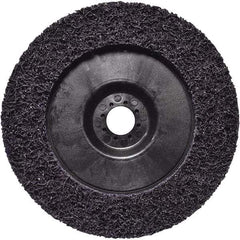 3M - 7" Extra Coarse Grade Silicon Carbide Deburring Disc - 7/8" Center Hole, Quick Change Connection, Purple, 8,600 Max RPM - USA Tool & Supply