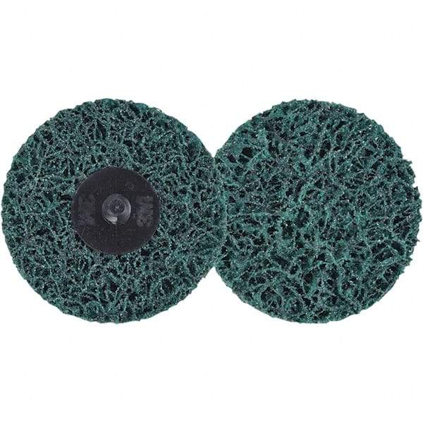 3M - 3" Extra Coarse Grade Aluminum Oxide Deburring Disc - Hook & Loop Connection, Green, 15,000 Max RPM - USA Tool & Supply