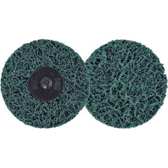 3M - 3" Extra Coarse Grade Aluminum Oxide Deburring Disc - Hook & Loop Connection, Green, 15,000 Max RPM - USA Tool & Supply