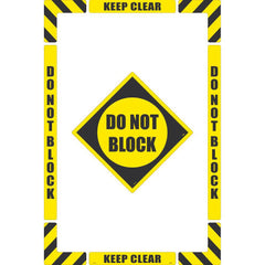 NMC - Adhesive Backed Floor Signs; Message Type: Accident Prevention ; Graphic Type: None ; Message or Graphic: Message Only ; Legend: Do Not Block ; Color: Black; Yellow ; Special Color Properties: No Special Properties - Exact Industrial Supply