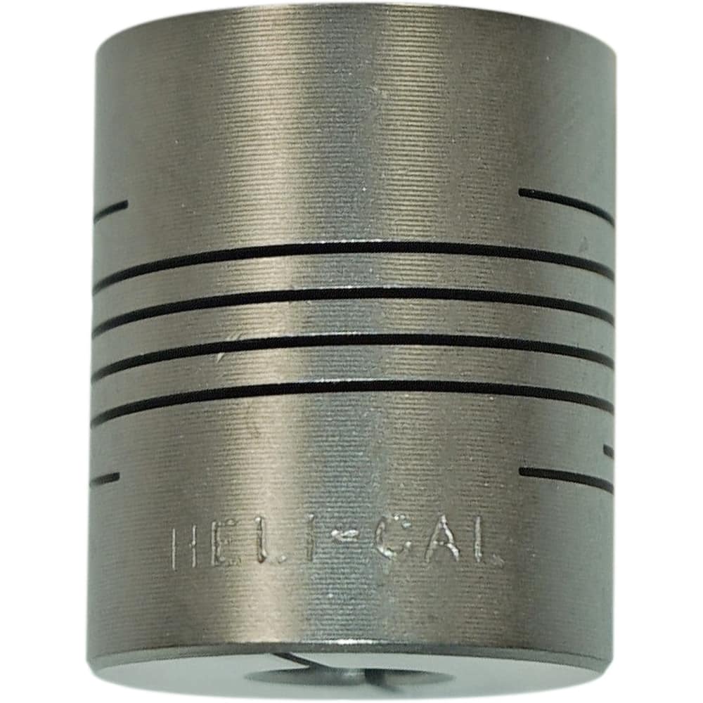 Heli-Cal - Flexible Coupling; Type: Clamp Hub ; Maximum Bore Diameter (Inch): .875 ; Minimum Bore Diameter (Decimal Inch): 0.5000 ; Outside Diameter (Inch): 2-1/4 ; Overall Length (Inch): 3-1/2 ; Material: 17-4PH CRES - Exact Industrial Supply