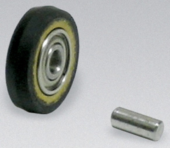 #11074 - 5/8 x 1/8'' - Rubber Contact Wheel W/Bearing & Shaft - USA Tool & Supply