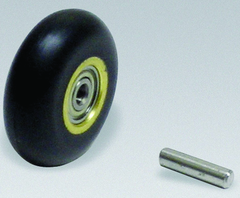 #11080 - 1 x 3/8'' - Rubber Contact Wheel W/Bearing & Shaft - USA Tool & Supply