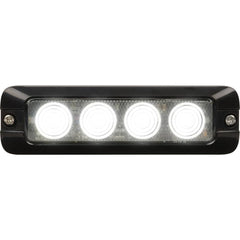 Federal Signal Corp - Emergency Light Assemblies; Type: Warning ; Flash Rate: Variable ; Mount: Surface ; Color: Black; White ; Power Source: 12 Volt DC ; Overall Height (Decimal Inch): 1.2800 - Exact Industrial Supply