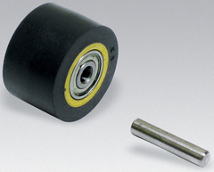#11084 - 3/4 x 1/2'' - Rubber Contact Wheel W/Bearing & Shaft - USA Tool & Supply