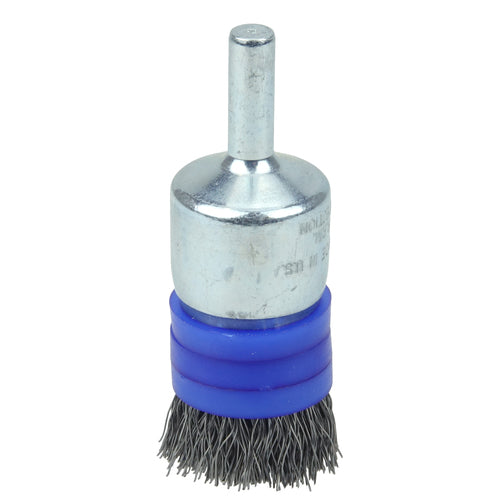 3/4″ Banded Crimped Wire End Brush, .0104″ Steel Fill - USA Tool & Supply