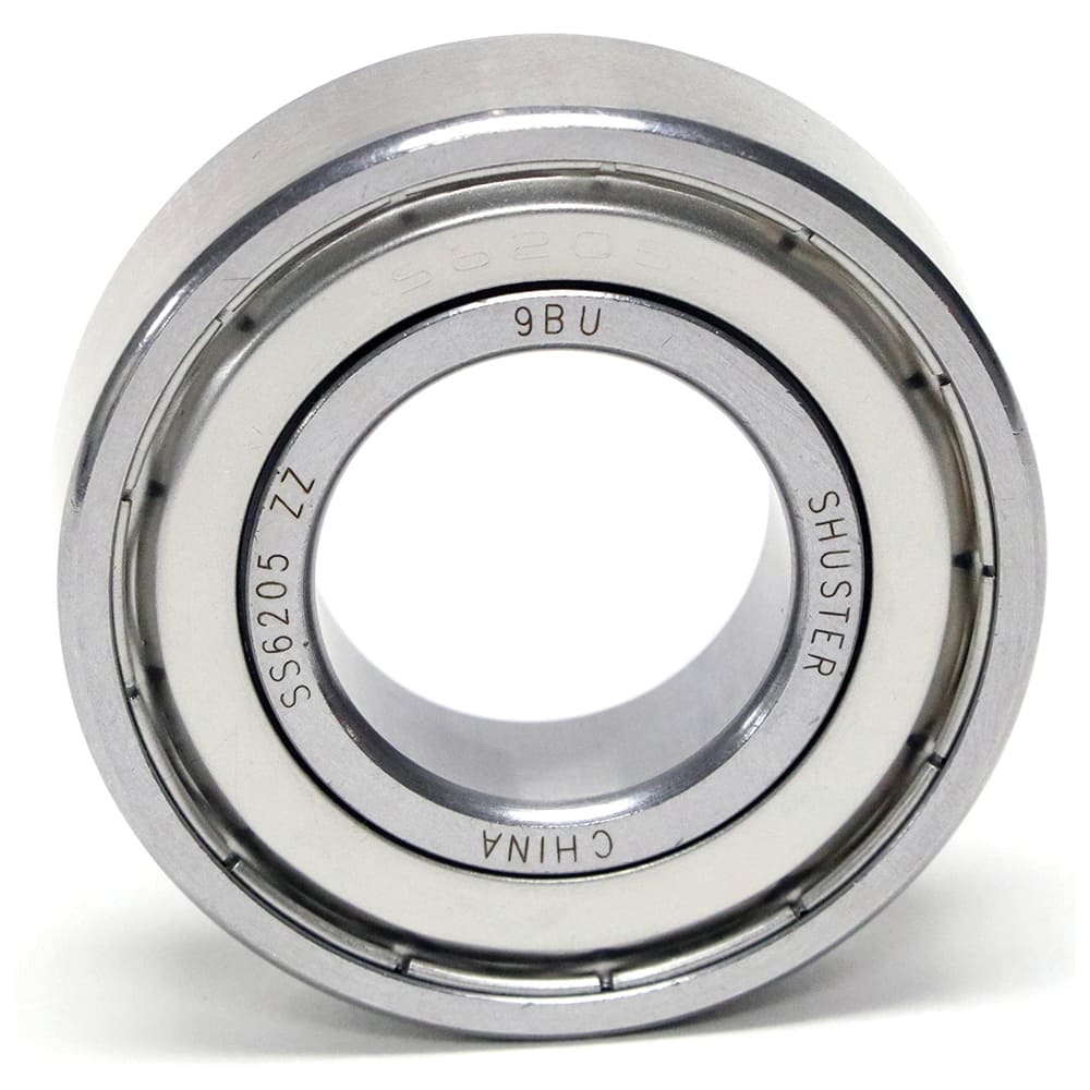 Shuster - SSR10 ZZ, 5/8" Bore Diam, 1-3/8" OD, Double Shield Deep Groove Radial Ball Bearing - Exact Industrial Supply