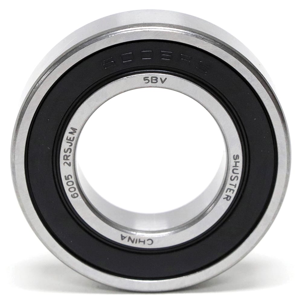 Shuster - 6018 2RS, 90mm Bore Diam, 140mm OD, Double Seal Deep Groove Radial Ball Bearing - Exact Industrial Supply