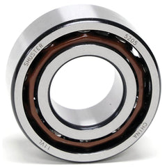 Shuster - 5302, 15mm Bore Diam, 42mm OD, Open Angular Contact Radial Ball Bearing - Exact Industrial Supply