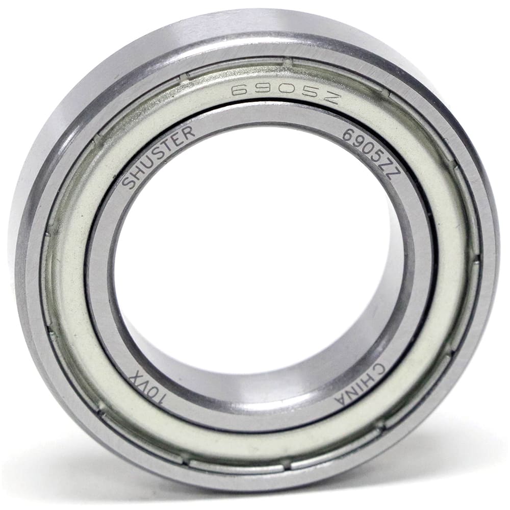 Shuster - 6907 ZZ, 35mm Bore Diam, 55mm OD, Double Shield Deep Groove Radial Ball Bearing - Exact Industrial Supply