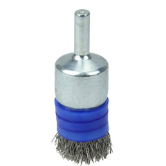 3/4″ Banded Crimped Wire End Brush, .0104″ Stainless Steel Fill - USA Tool & Supply