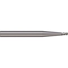 Micro 100 - Ball End Mills; Mill Diameter (Decimal Inch): 0.1093 ; Number of Flutes: 2 ; Length of Cut (Inch): 3/8 ; Length of Cut (Decimal Inch): 0.3750 ; Material: Solid Carbide ; Overall Length (Inch): 1-1/2 - Exact Industrial Supply