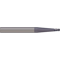 Micro 100 - 5/64" Diam, 0.188" LOC, 3 Flute Solid Carbide Ball End Mill - Exact Industrial Supply