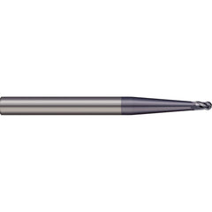 Micro 100 - Ball End Mills; Mill Diameter (mm): 12.00 ; Mill Diameter (Decimal Inch): 0.4724 ; Number of Flutes: 4 ; Length of Cut (mm): 30.0000 ; Length of Cut (Decimal Inch): 1.1811 ; Material: Solid Carbide - Exact Industrial Supply