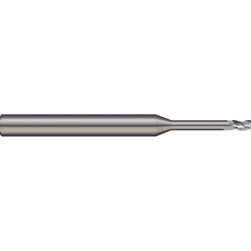 Micro 100 - Corner Radius & Corner Chamfer End Mills; Mill Diameter (mm): 3.00 ; Mill Diameter (Decimal Inch): 0.1181 ; End Type: Corner Radius ; Corner Radius (mm): 0.15 ; Number of Flutes: 2 ; Material: Solid Carbide - Exact Industrial Supply