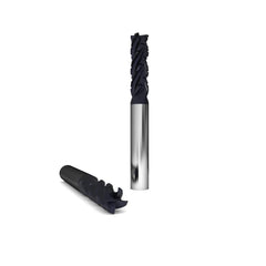 Corner Radius End Mill: 5/16″ Dia, 13/16″ LOC, 0.02″ Radius, 4 Flutes, Solid Carbide 2-1/2″ OAL, 5/16″ Shank Dia, 38 ° Helix, AlCr Coated, Corner Radius End, Series 1040