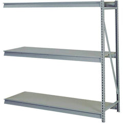 Lyon - 3 Shelf Add-On Particle Board Steel Shelving - 10,000 Lb Capacity, 72" Wide x 72" High x 36" Deep, Dove Gray - USA Tool & Supply