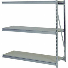 Lyon - 3 Shelf Add-On Particle Board Steel Shelving - 10,000 Lb Capacity, 72" Wide x 84" High x 36" Deep, Dove Gray - USA Tool & Supply