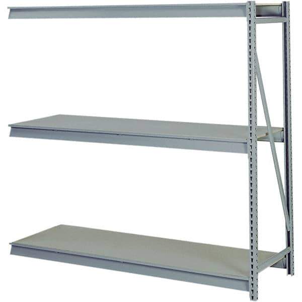 Lyon - 3 Shelf Add-On Particle Board Steel Shelving - 10,000 Lb Capacity, 72" Wide x 84" High x 48" Deep, Dove Gray - USA Tool & Supply
