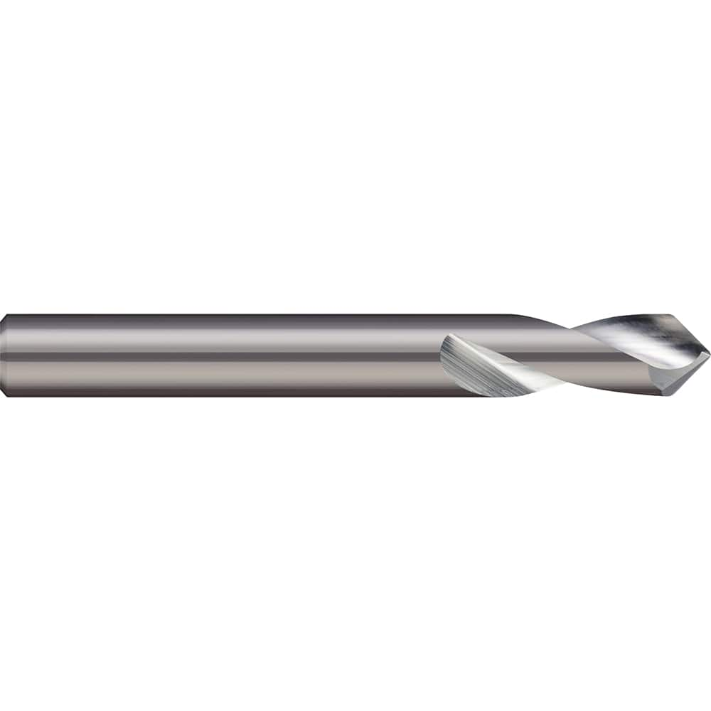 Micro 100 - 3/4" Body Diam, 120°, 2-1/2" OAL, 2-Flute Solid Carbide Spotting Drill - Exact Industrial Supply