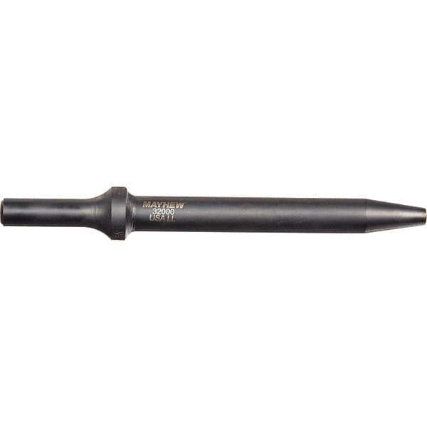 Mayhew - 6" OAL, Tapered Punch Chisel - Round Drive, Round Shank, Steel - USA Tool & Supply