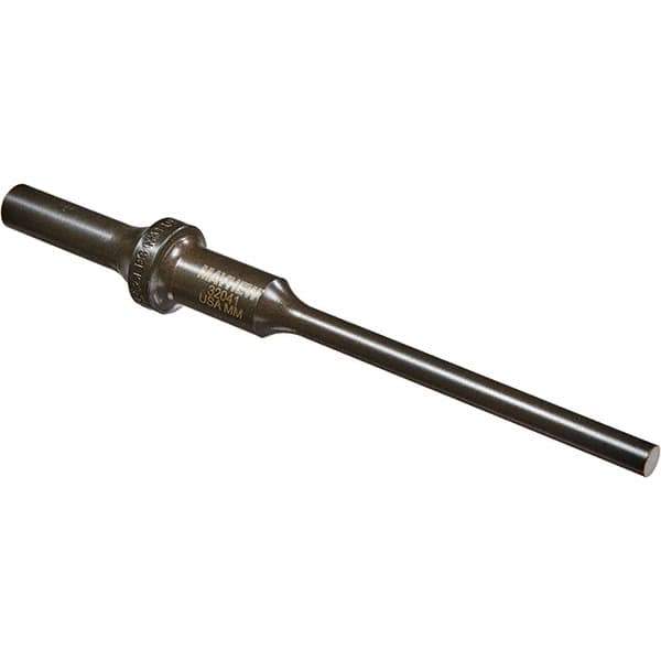 Mayhew - 1/4" Head Width, 6" OAL, Roll Pin Punch - Round Drive, Round Shank, Steel - USA Tool & Supply