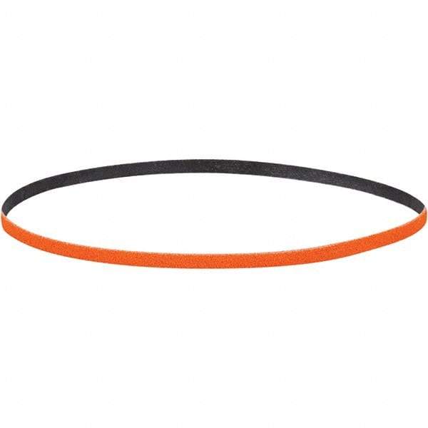 Dynabrade - 1/4" Wide x 24" OAL, 60 Grit, Ceramic Abrasive Belt - Ceramic, Coated, Y Weighted Cloth Backing, Wet/Dry - USA Tool & Supply