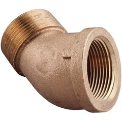Merit Brass - Brass & Chrome Pipe Fittings Type: 90 Street Elbow Fitting Size: 1/4 - USA Tool & Supply
