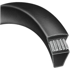 Bando - Section A, 1/2" Wide, 118" Outside Length, Timing Belt - Neoprene Rubber, Black, Variable Speed, No. A116 - USA Tool & Supply