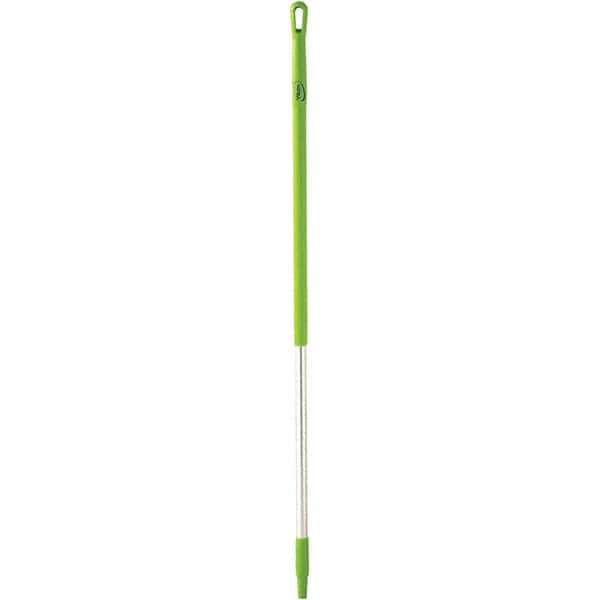 Vikan - 51 x 1-1/4" Aluminum Squeegee Handle - European Threaded Connection, Green - USA Tool & Supply