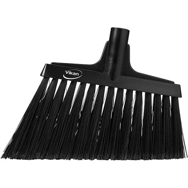 Vikan - 11-1/2" Wide, Black Polyester Bristles, Angled Broom - Flagged, Water Resistant - USA Tool & Supply