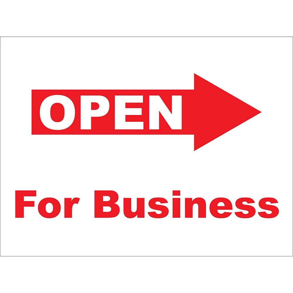 Sign: ″Open For Business″ Corrugated & Metal Stakes, 18″ High, 24″ Wide