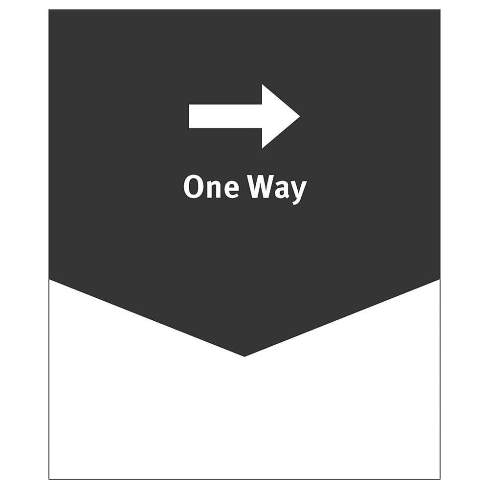 Ability One - Safety Signs; Message Type: Warning & Safety Reminder Signs ; Message or Graphic: One Way ; Sign Header: One Way ; Legend: One Way ; Language: English ; Material: PVC - Exact Industrial Supply