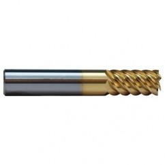 7/8 TuffCut SS 6 Fl High Helix TiN Coated Non-Center Cutting End Mill - USA Tool & Supply