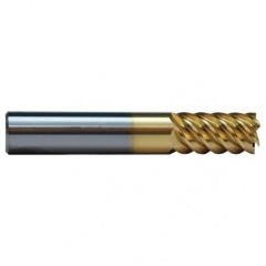 7/16 TuffCut SS 6 Fl High Helix TiN Coated Non-Center Cutting End Mill - USA Tool & Supply