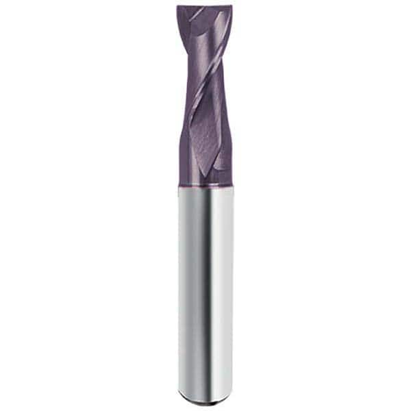 Guhring - 5/8", 1-1/4" LOC, 5/8" Shank Diam, 3-1/2" OAL, 2 Flute Solid Carbide Square End Mill - USA Tool & Supply