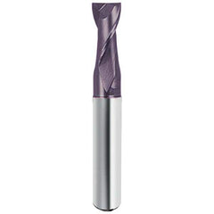 Guhring - 5/8", 1-1/4" LOC, 5/8" Shank Diam, 3-1/2" OAL, 2 Flute Solid Carbide Square End Mill - USA Tool & Supply