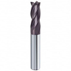 Guhring - 1/2", 1" LOC, 1/2" Shank Diam, 3" OAL, 4 Flute Solid Carbide Square End Mill - USA Tool & Supply