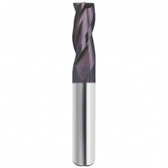 Guhring - 5/8", 1-1/4" LOC, 5/8" Shank Diam, 3-1/2" OAL, 3 Flute Solid Carbide Square End Mill - USA Tool & Supply